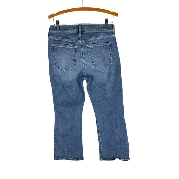 GAP Kick Fit High Rise Crop Jeans Women’s Size 30 10S Medium Wash Stretch Denim - Picture 3 of 6